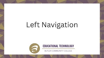 Canvas Course Left Navigation
