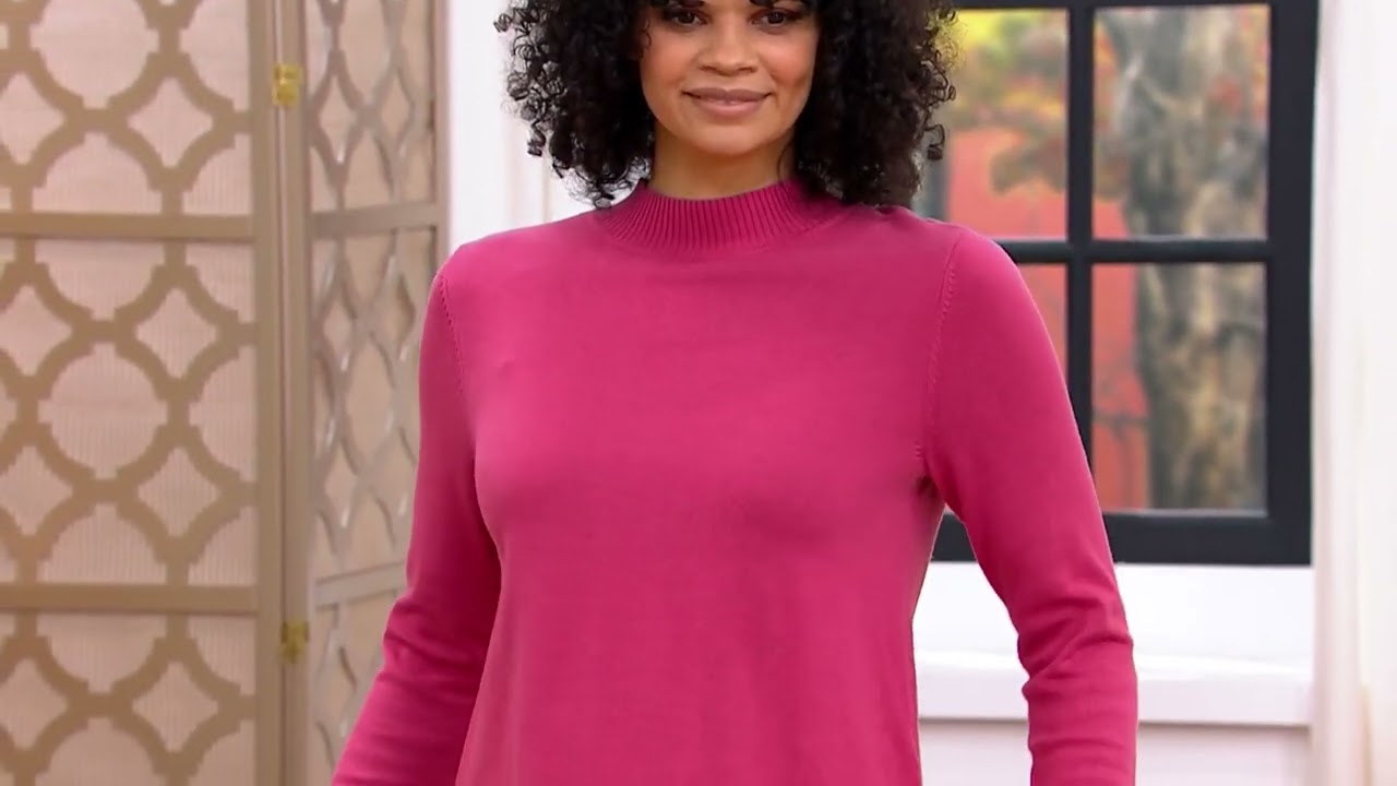 Isaac Mizrahi Live! Mock Tunic Sweater Twofer on QVC