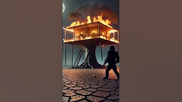 The monkey and his baby are building a tree house in the drought 😭 #ai #money #shorts #video 😭#ai