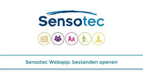 Sensotec Webapp: bestanden openen