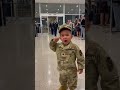 Tiny Salute. Big Emotion. Airport Reunion That Broke Hearts  #EmotionalReunion #army  #AirportMoment