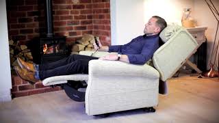 Rise and Recliner chair with Dual Motor supplied throughout the UK by Recare Ltd Rise and Recliner chair with Dual Motor supplied throughout the UK by Recare Ltd