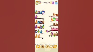 Bird sort calar game leval 994 #colorconcept #colorgame #gaming #leveldesign #colormatchinggame