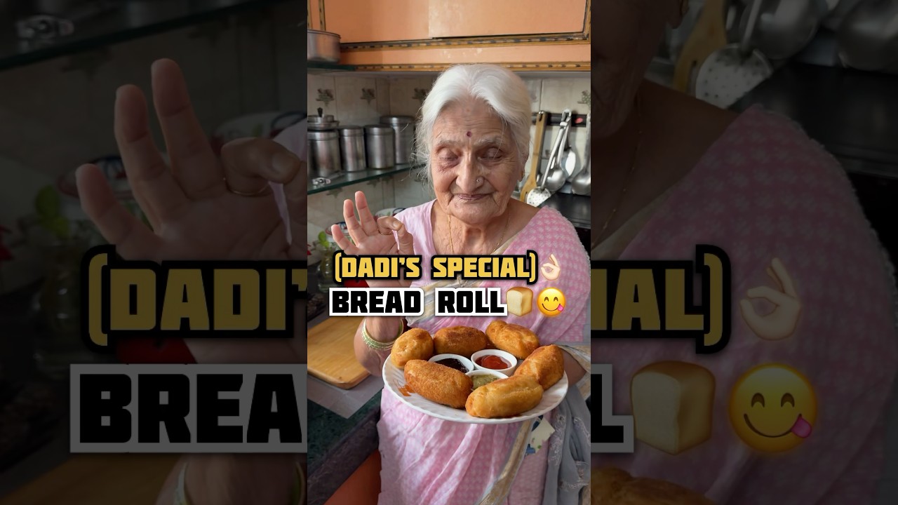 Tasty Bread Rolls🍞😋 with दादी👌🏻👵🏻 || Easy & Tasty Recipe #shorts #breadrolls #food #recipe