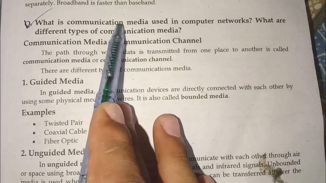 what is communication media used in computer networks? different types
