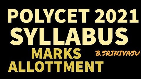 POLYCET 2021 SYLLABUS