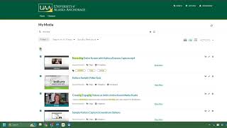 Kaltura at UAA: Searching for Videos by Tags