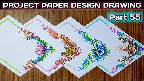 Border and corner design for students project khata.// Practical khata design. Part 55. Tarun Art.