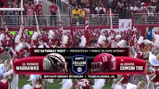 NCAA Football 2025: Louisiana-Monroe at #21 Alabama