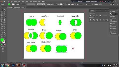 Bài 8 Cách sử dụng Pathfinder, Shape Builder Tool trong Adobe Illustrator