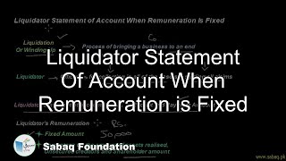 Liquidator Statement Of Account When Remuneration is Fixed, Accounting Lecture | Sabaq.pk