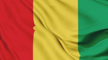 Guinea Flag Waving Animation / free 4k stock footage / 3- min loop