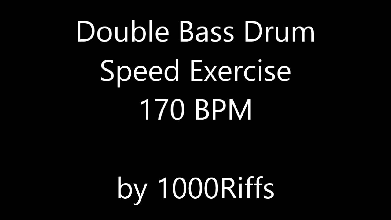 Double Bass Drum Speed Exercise 170 BPM YouTube
