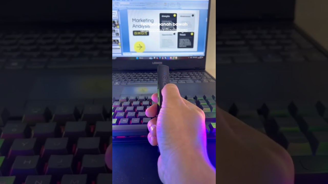 YLV Remote Presenter Wireless Laser Merah Pointer Proyektor Wireless USB Rechargeable Laser 50M