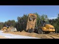 Cat 730 ADT`s and Cat D6R2 with Topcon 3D GPS