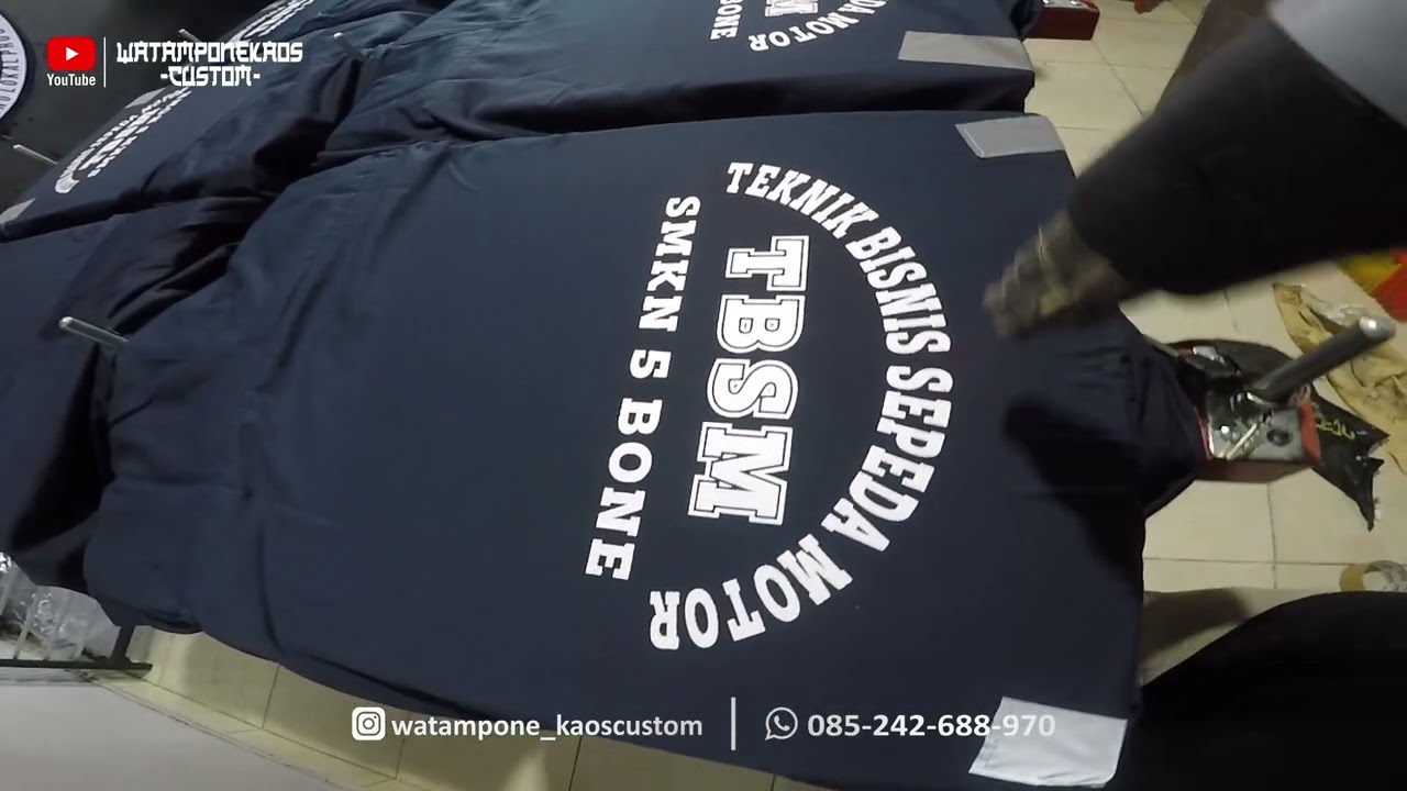 SABLON PLASTISOL DI BAHAN DRILL