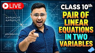 CBSE  |10th | Maths |PAIR OF LINEAR EQUATIONS| Live | by Anas Sir