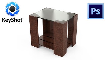 Wooden Table Rendering and Composition in Keyshot