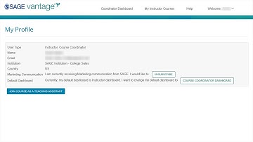 SAGE Vantage: Adding a TA