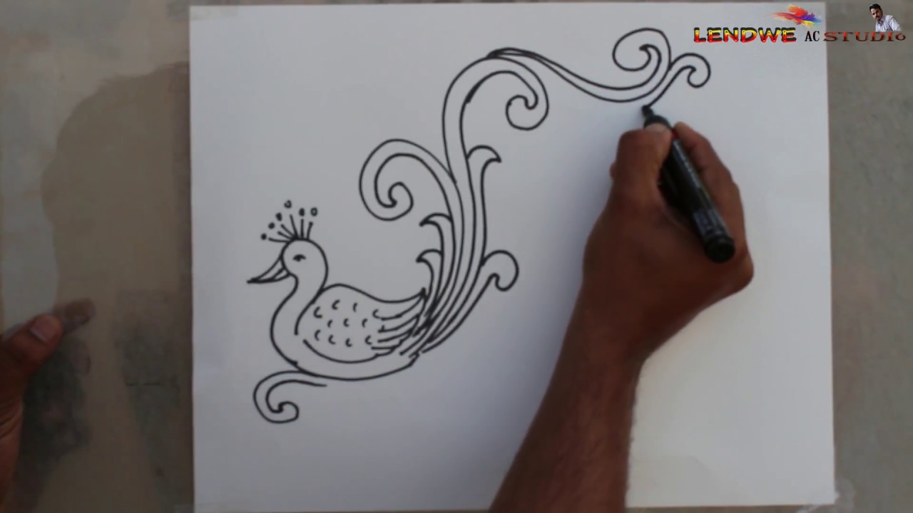 How To Draw FREE HAND DESIGN DRAWING YouTube