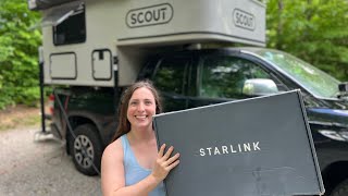 Working via STARLINK | Living in my Scout Camper