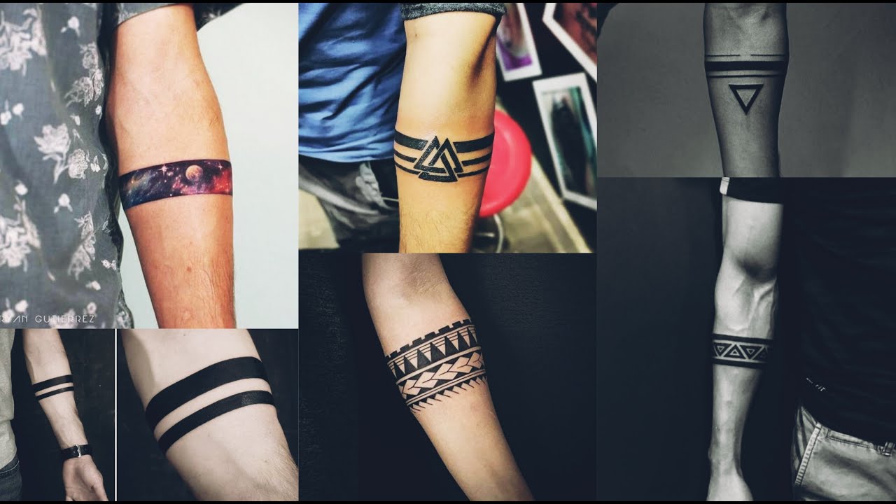 Buy Simple Black Bicep Armband Tattoo for Men, Solid Black Arm Band Tattoo,  Upper Armband Tattoo, Single Black Fine Line Temporary Tattoo Online in  India - Etsy