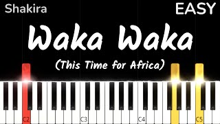 Shakira - Waka Waka I EASY Piano Tutorial