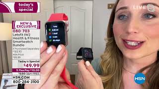 Letsfit IW2 Health   Fitness Black Smartwatch Bundle wit... screenshot 4