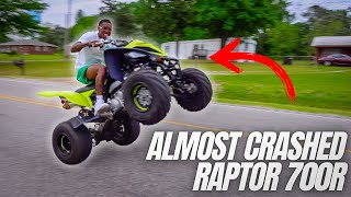 I ALMOST CRASHED RAPTOR 700R