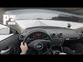 Audi A3 3.2 Quattro [straight piped] on a ice track drifting