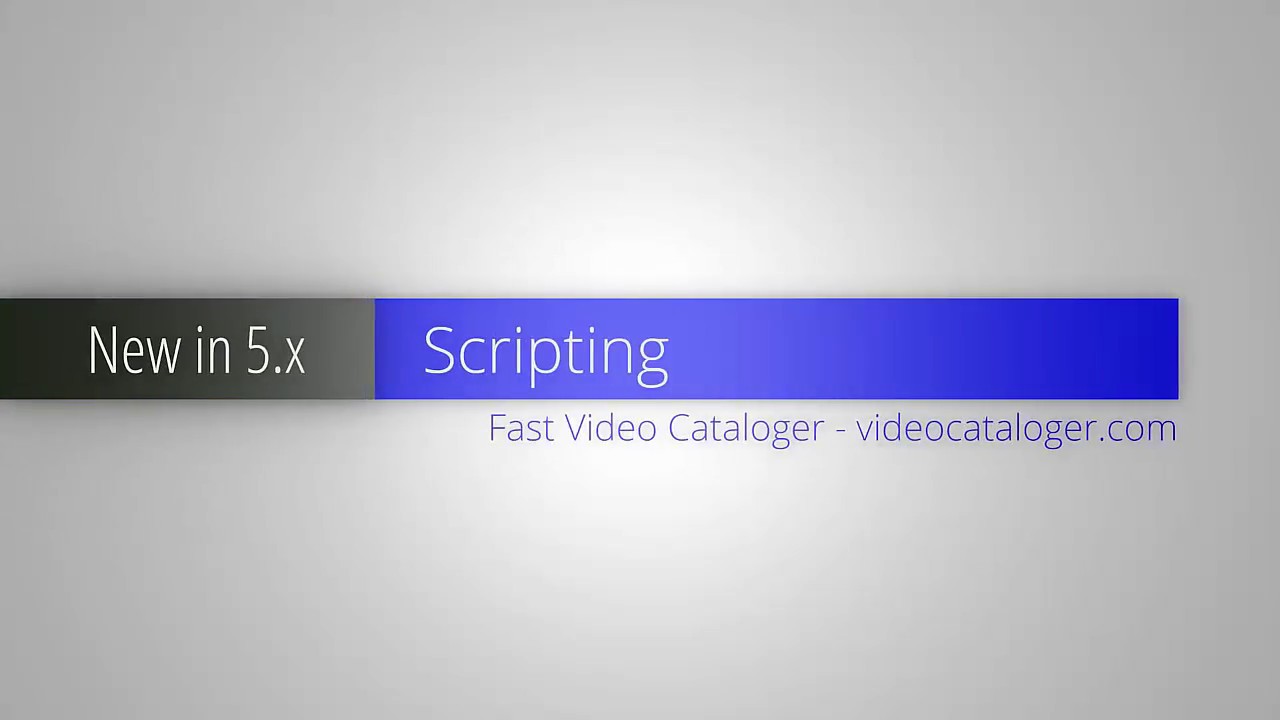 Video scripting in Fast Video Cataloger