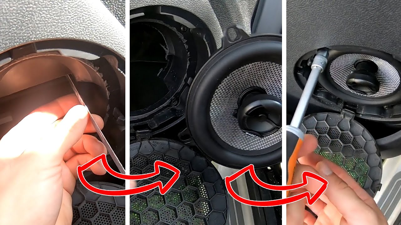 How To Replace Car Speakers Cutting Speaker Hole Custom Mounts