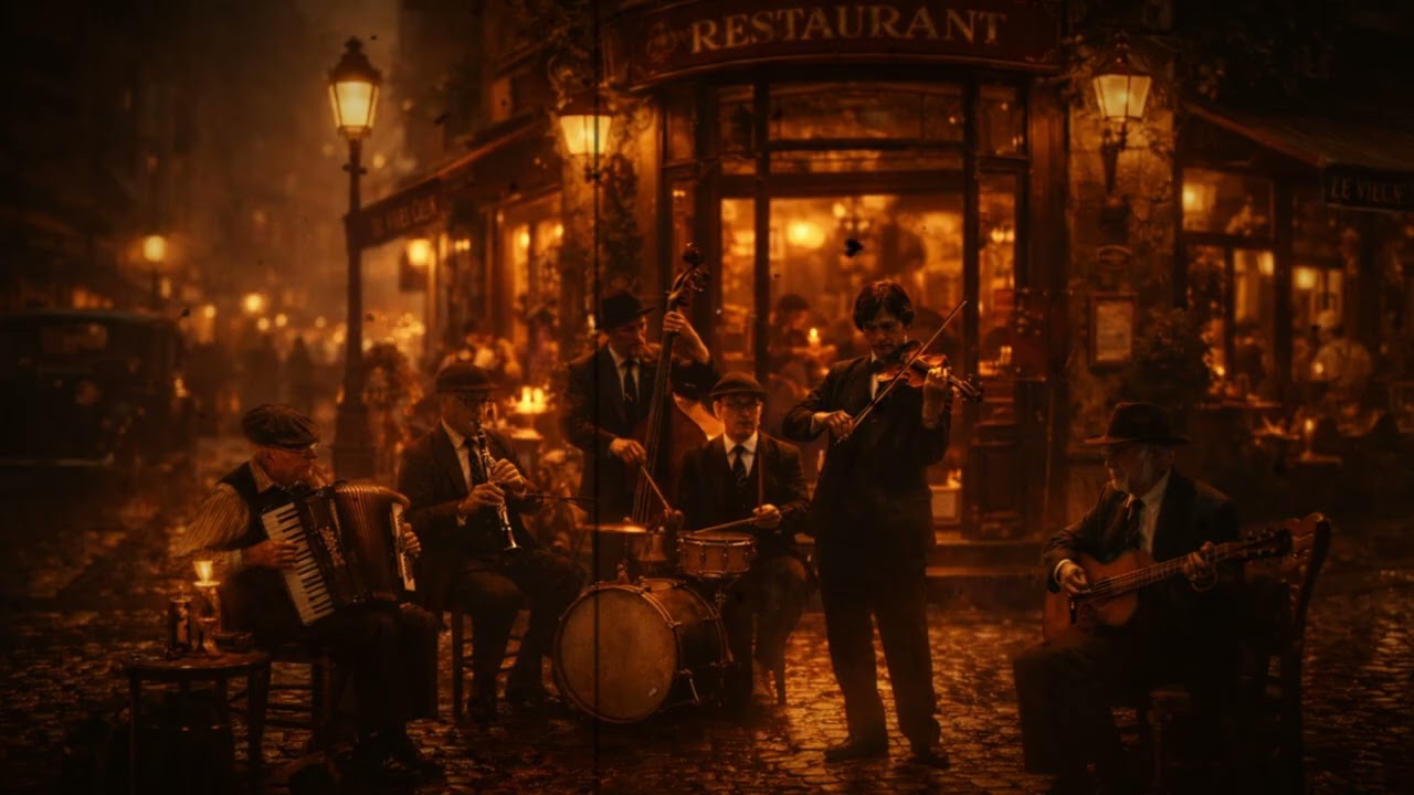 European Tango 1920s | Street Orchestra at the Old Paris Restaurant (2 Hour)