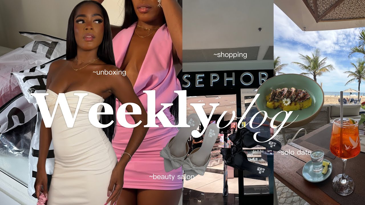 WEEKLY VLOG: morando sozinha, solo date, shopping, unboxing, salão de beleza e + ✨