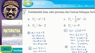 Tentukan 5 suku pertama dari barisan bilangan berikut