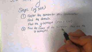 Steps to Graphing a Rational Function