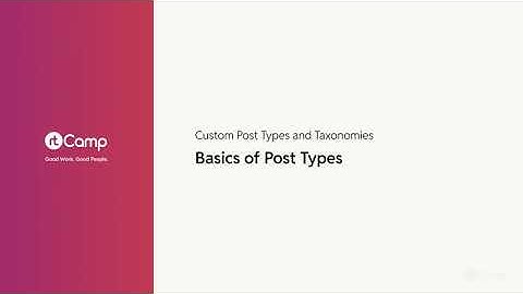 Basics of Post Types