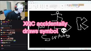 XQC Accidentally draws symbol💀