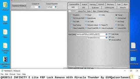 QMOBILE INFINITY E Lite FRP Lock Remove With Miracle Thunder By GSMQaiserJameel