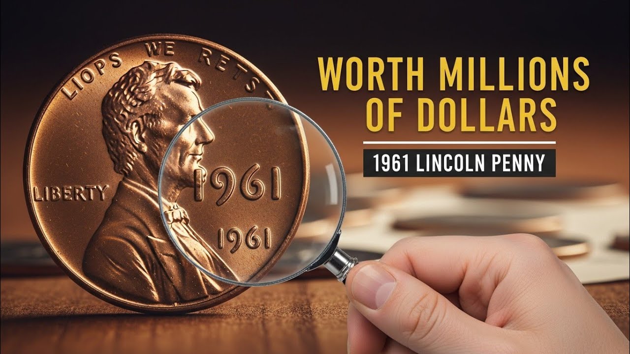 1961PENNIE LINCOLN OLD COIN ULTRA RARE 63 YEAR OLD COIN VALUE COINS WORLD BIG MONEY