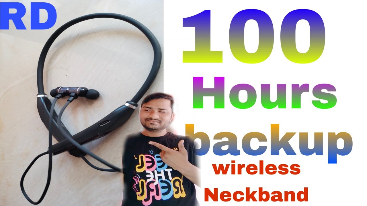 Rd Bluetooth AUTO DISCONNECT/💯wireless earphone neckband 100 hours