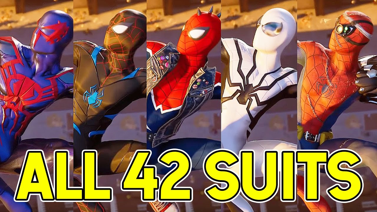 ALL 42 Spider-Man SUITS & COSTUMES (Every Suit + New Far From Home and All DLC Suits) Spider-Man