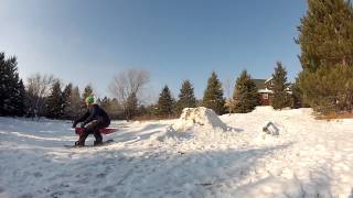 New Years 2013 | Backyard Snowboarding Session