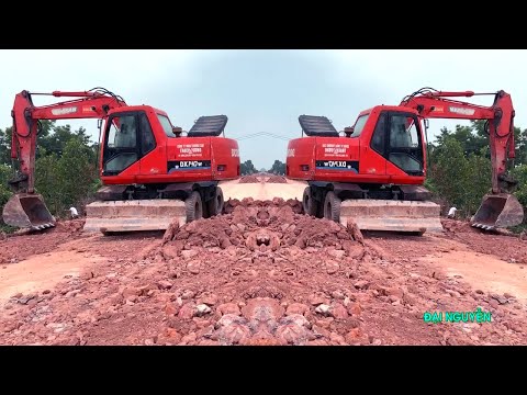 Video Máy Xúc DOOSAN Mới San Đá Nền Đường/Máy Xúc Làm... - youtube