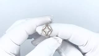 Vidéo: Bague Or Gris 18k avec 0,64 cts de Diamants G-VS. Taille 51
