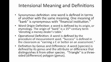 "An Introduction to Critical Thinking" (Chapter 1): Sentence and Meaning Basics