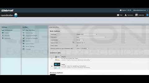 Steps to change the Time format settings in webmail account via roundcube interface