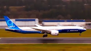 Watch Boeing 777X touch down and fold its wing tips after first flight