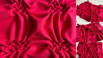 LATTICE SMOCKING | Lattice Smocking Technique | Fabric Manipulation | Didsbury Art Studio