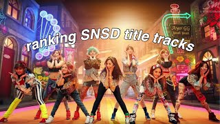 Ranking Girls’ Generation Title Tracks